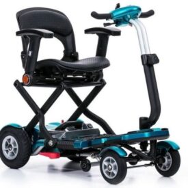 Scootmobiel Bobby Blue Deluxe 4W met draaistoel en luchtbanden