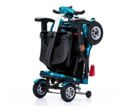 Scootmobiel Bobby Blue Deluxe 4W met draaistoel en luchtbanden - Afbeelding 6