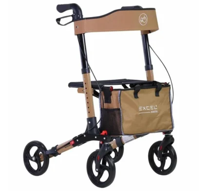 Excel Rollator Triple Motion - Extra compact - bruin