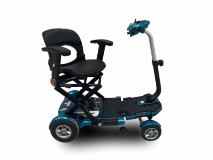 Scootmobiel Bobby Blue Deluxe 4W met draaistoel en luchtbanden - Afbeelding 9